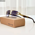 Designer Sunglasses For Men Outdoor Sunglasses Women Vintage Oculos Vacation Square Glasses Rimless Sunglass Dropshipping Lentes